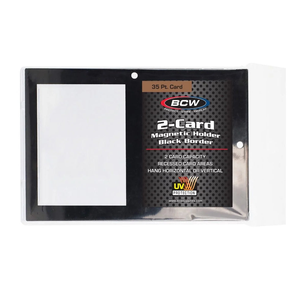BCW - Magnetic 2-Card Holder - 35 PT. Black Border