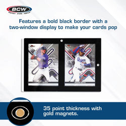 BCW - Magnetic 2-Card Holder - 35 PT. Black Border