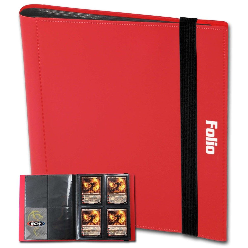 BCW SUPPLIES: PRO-FOLIO - 4-POCKET RED