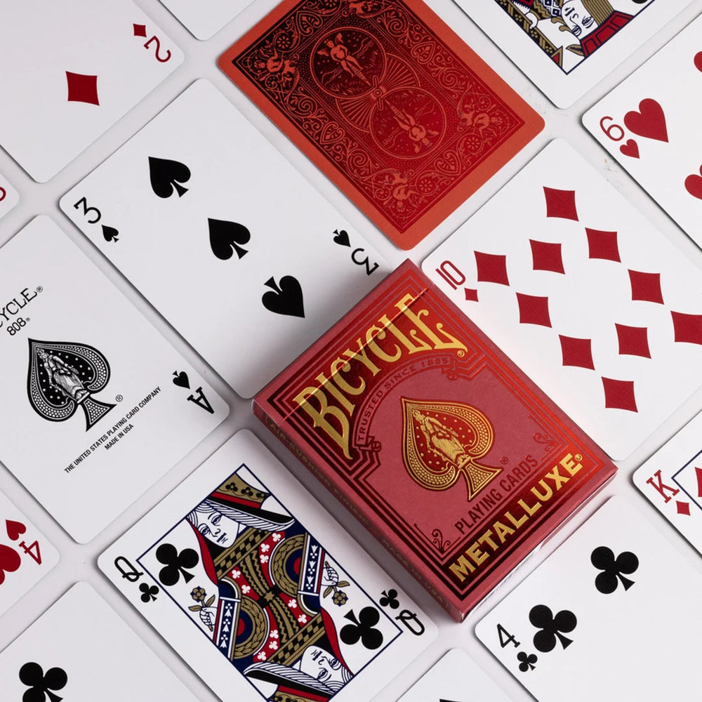 Bicycle Playing Cards: Metalluxe Red