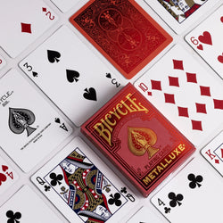 Bicycle Playing Cards: Metalluxe Red