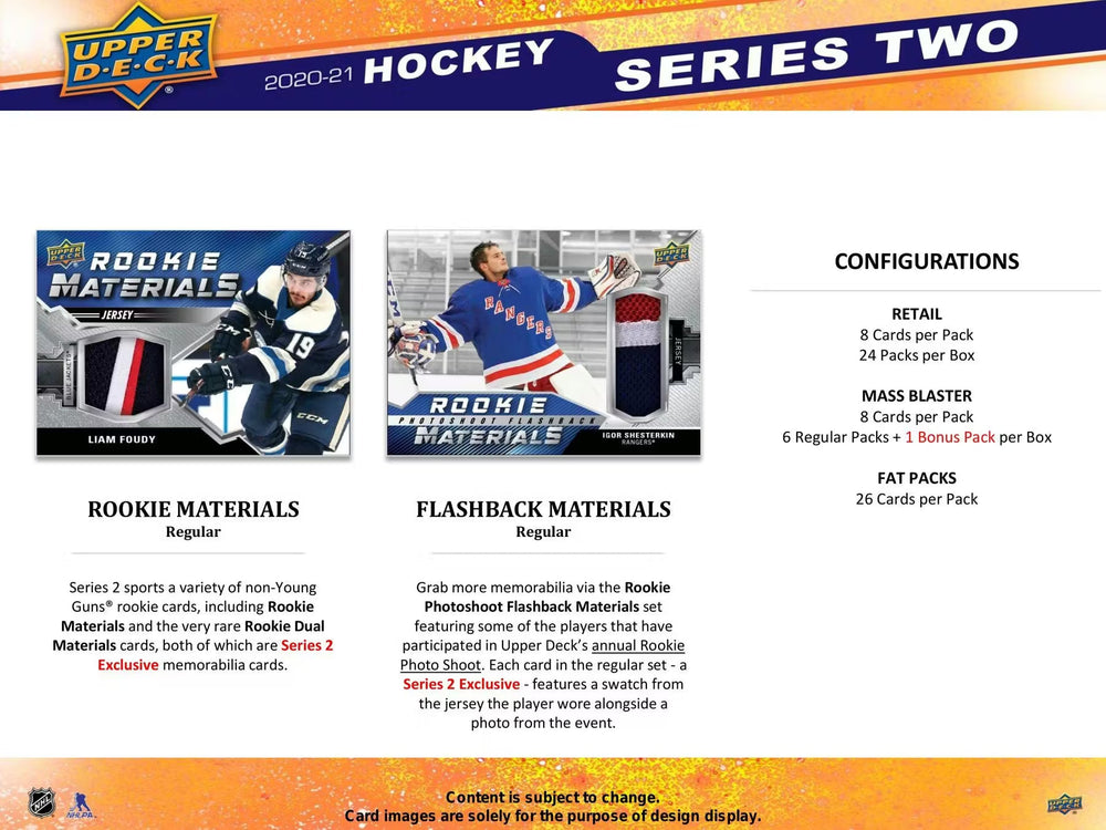 2020-21 Upper Deck Series 2 Hockey Retail Pack