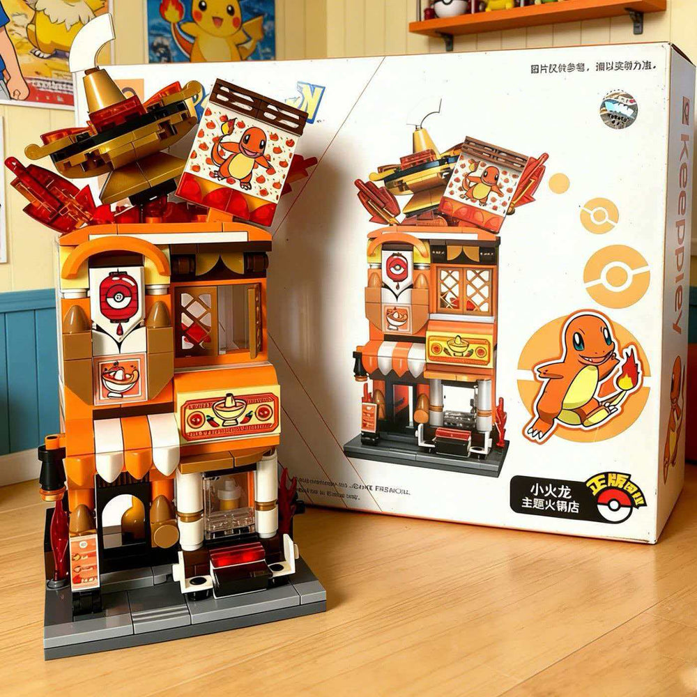 Keeppley Pokémon Street View Modular Building Block Series - Charmander Hotpot Restaurant