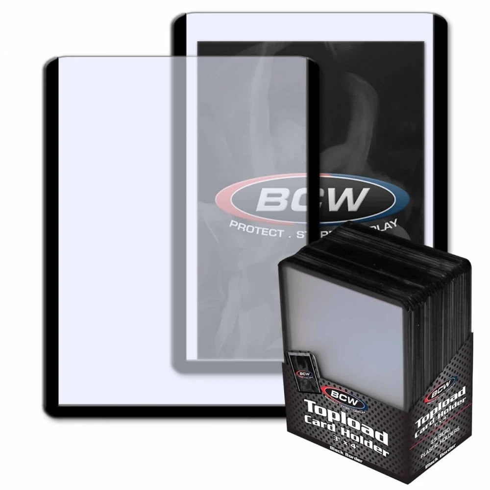 BCW 3x4 Color Bordered Topload Card Holder - Standard (5 to choose from)