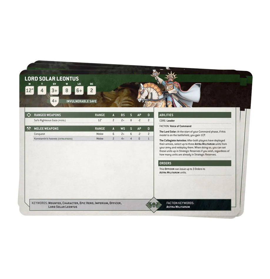 Warhammer 40k: Astra Militarum - Datasheet Cards (2025)
