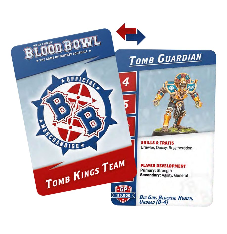 Blood Bowl: Tomb Kings Team Reference Card Pack (202-57)