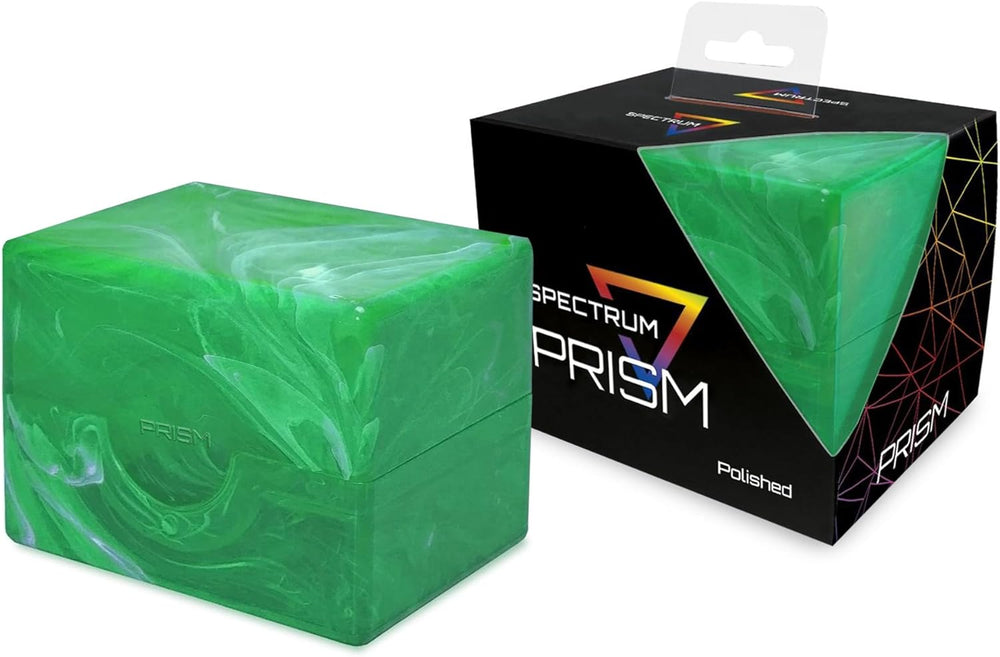 BCW SUPPLIES: SPECTRUM: MARBLE PRISM DECK CASE: JADE GREEN