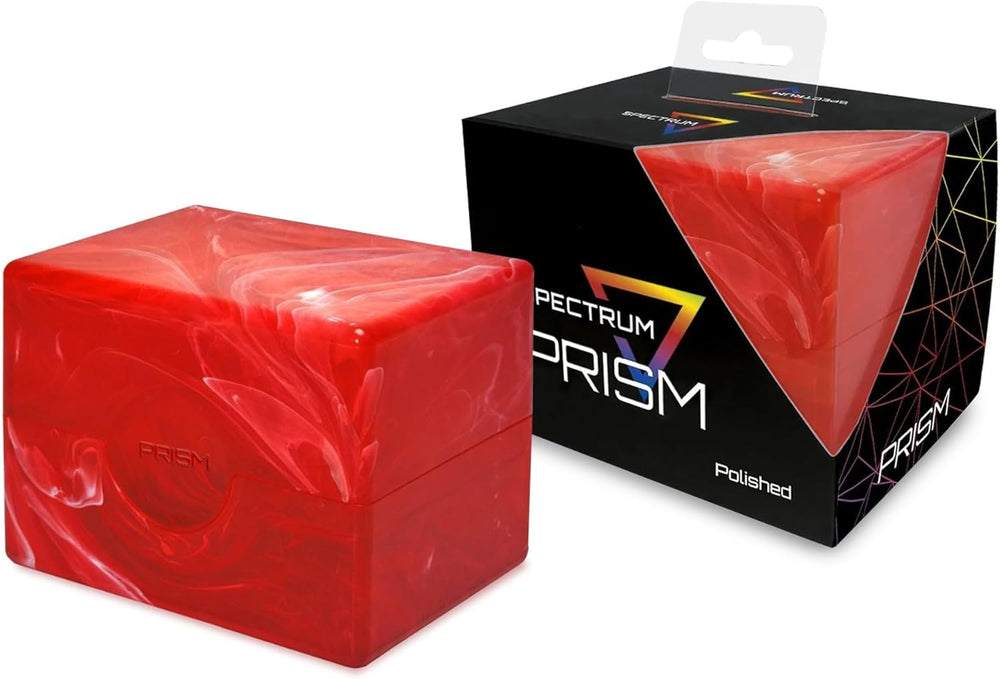 BCW SUPPLIES: SPECTRUM: MARBLE PRISM DECK CASE: CARNELIAN RED
