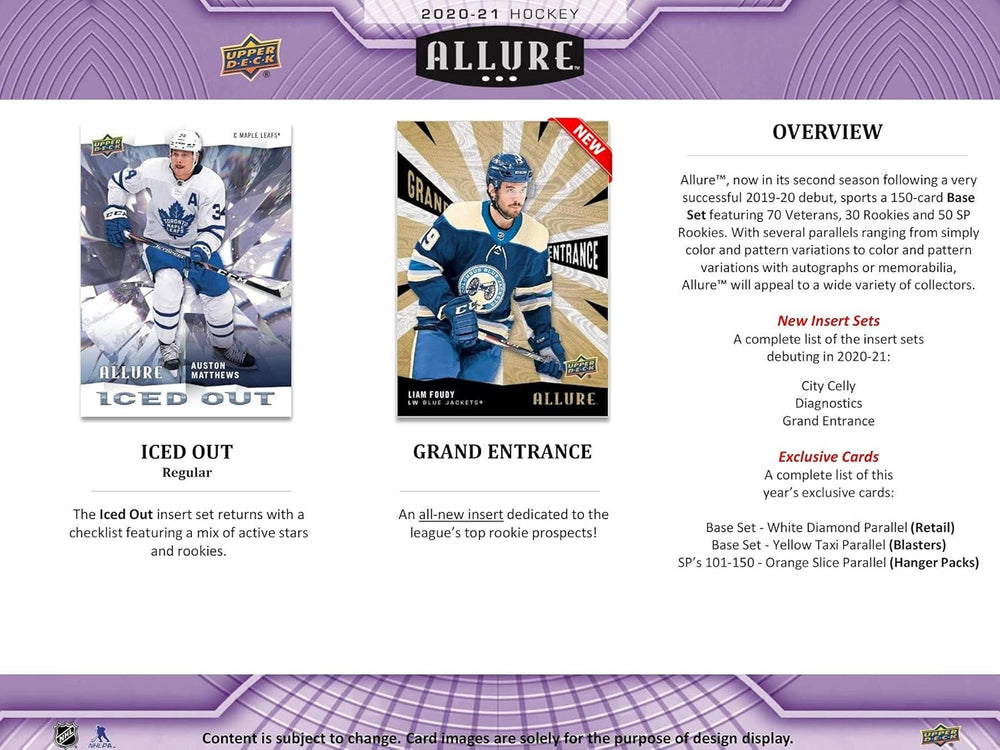 2020-21 Upper Deck Allure NHL Hockey Blaster Box