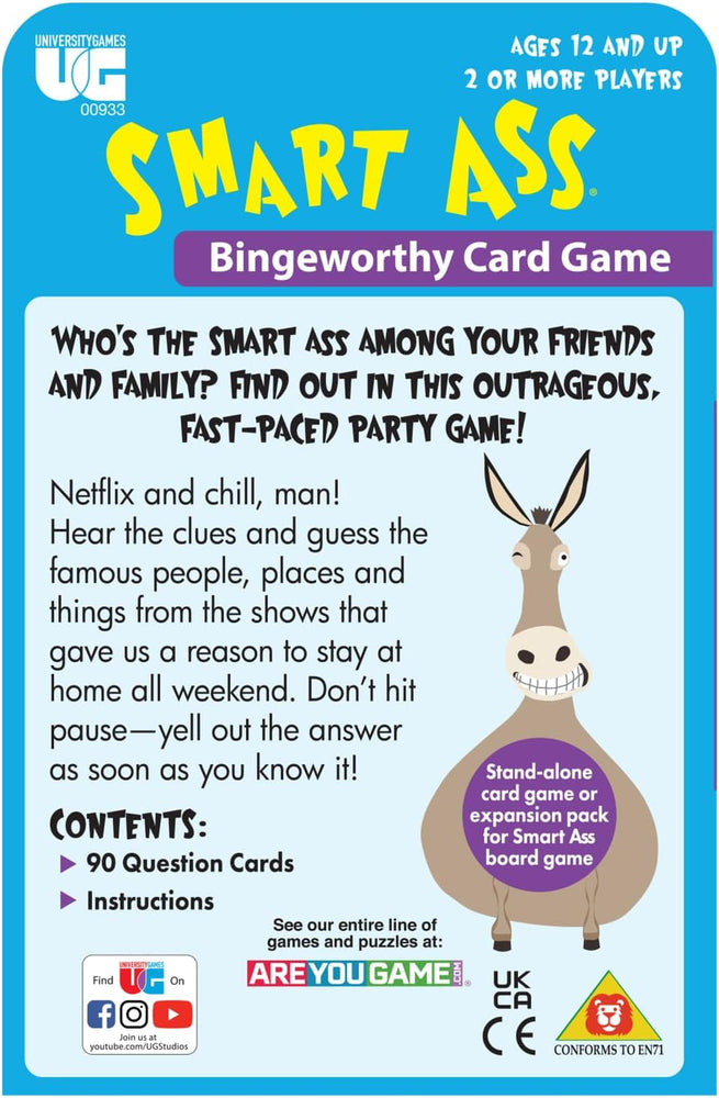 Smart Ass Card Game - Bingeworthy