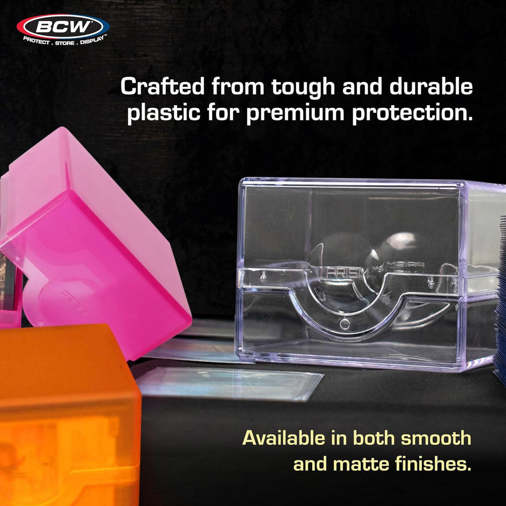 BCW SUPPLIES: SPECTRUM: MARBLE PRISM DECK CASE: CARNELIAN RED
