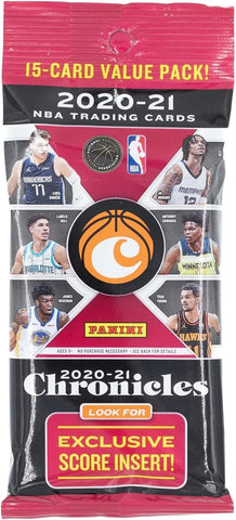 2020-21 Panini Chronicles Basketball 15-Card Value Pack