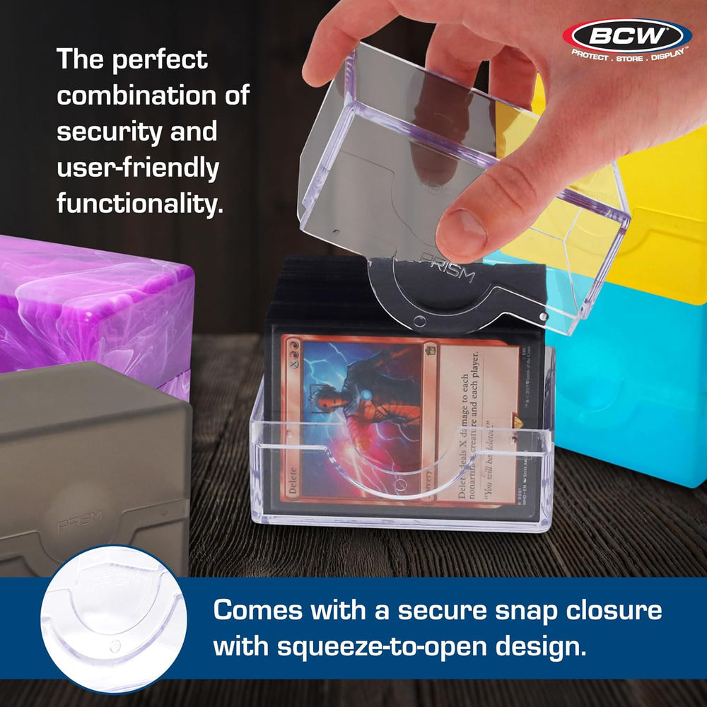 BCW SUPPLIES: SPECTRUM: MARBLE PRISM DECK CASE: CARNELIAN RED