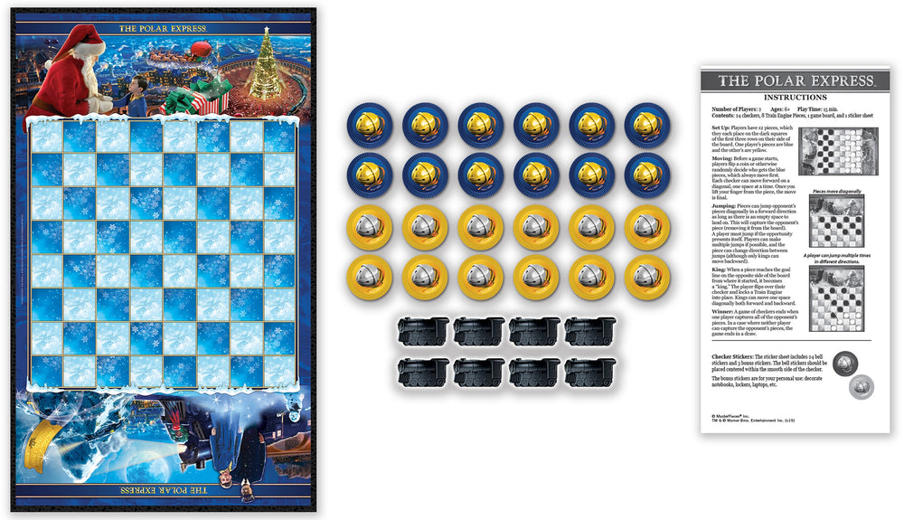 The Polar Express Checkers Board Game