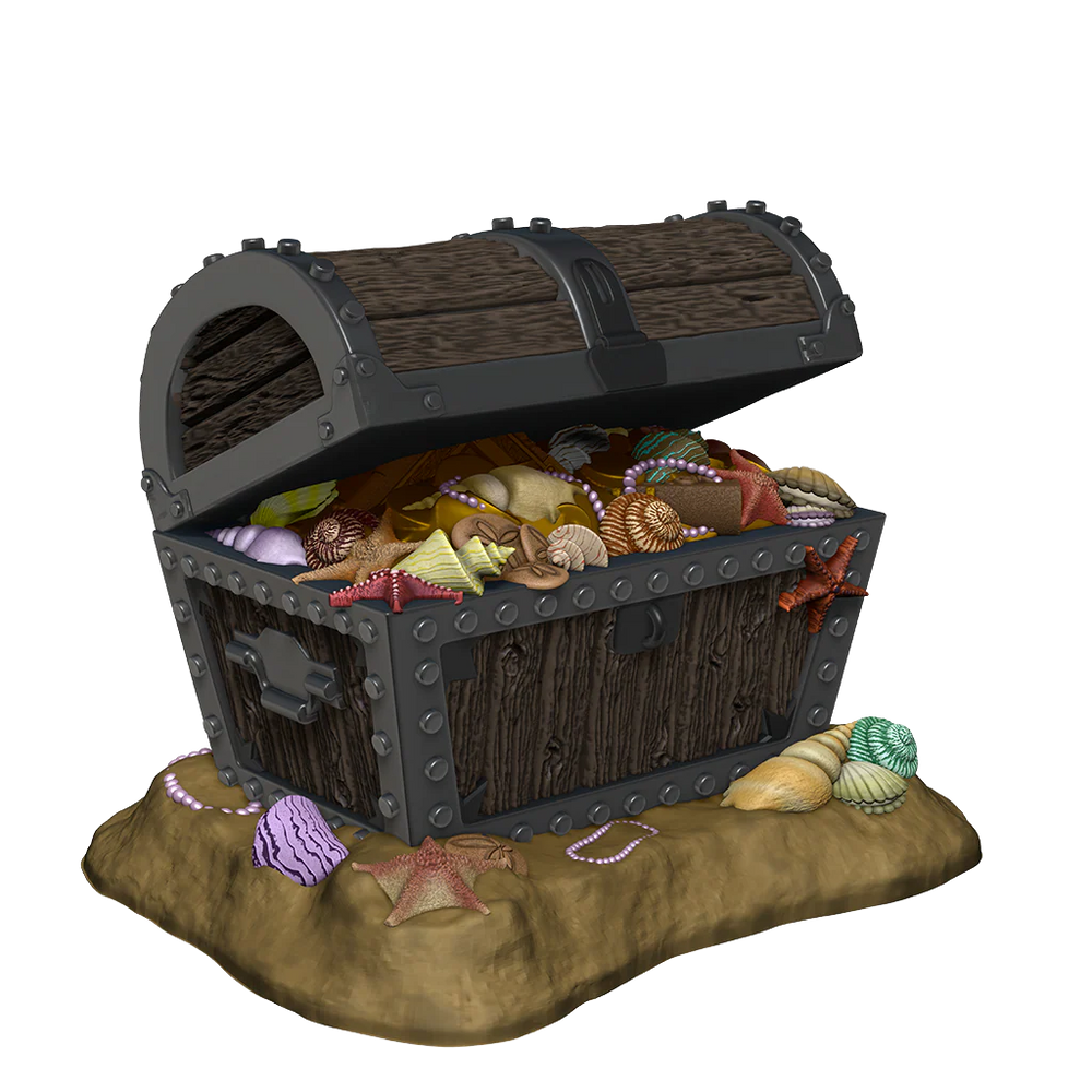 D&D Nolzur's Marvelous Miniatures: Bronze Dragon Wyrmling & Pile of Sea Found Treasure