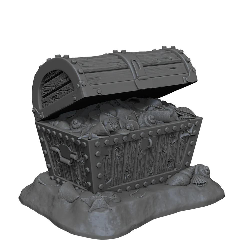 D&D Nolzur's Marvelous Miniatures: Bronze Dragon Wyrmling & Pile of Sea Found Treasure
