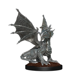 D&D Nolzur's Marvelous Miniatures: Silver Dragon Wyrmling & Female Halfling
