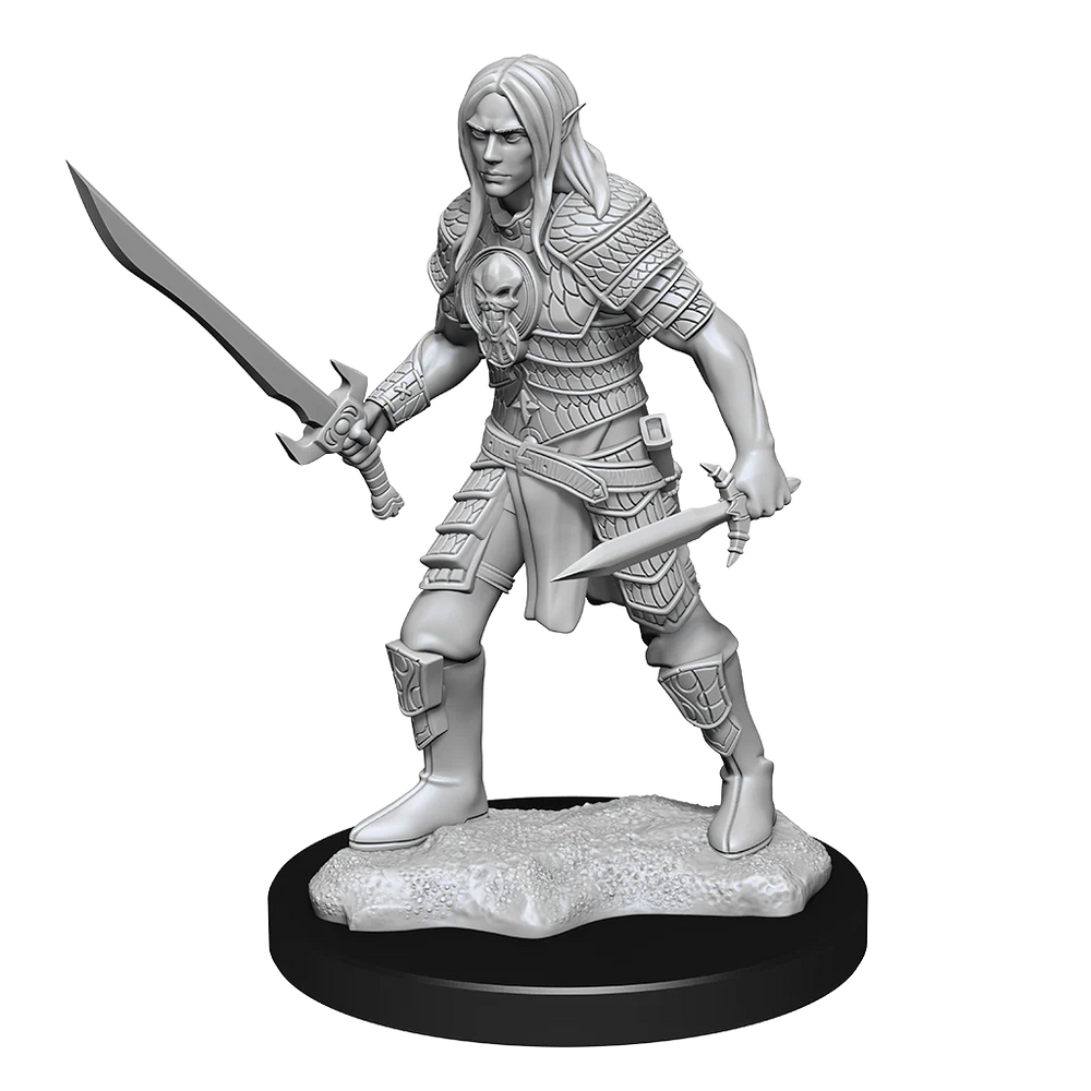 Pathfinder Deep Cuts Unpainted Miniatures: Elf Fighter Male