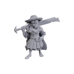 Pathfinder Deep Cuts: Female Halfling Magus Low-Level