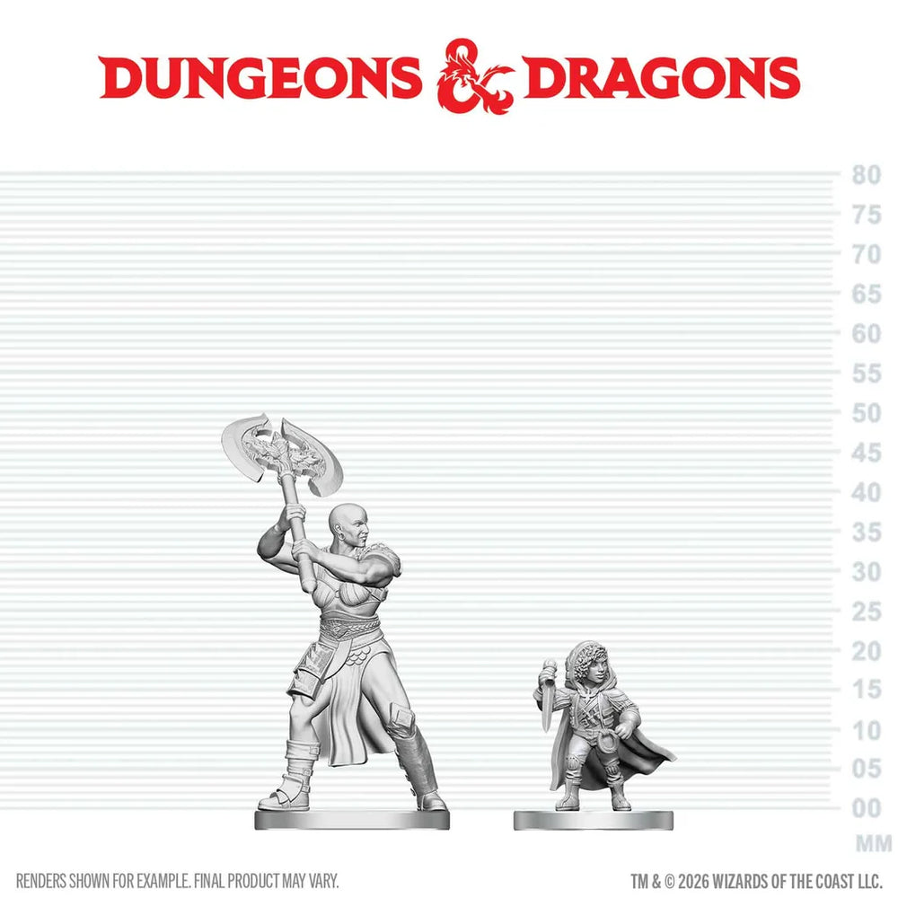 D&D Nolzur's Marvelous Miniatures: Goliath Barbarian & Halfling Rogue