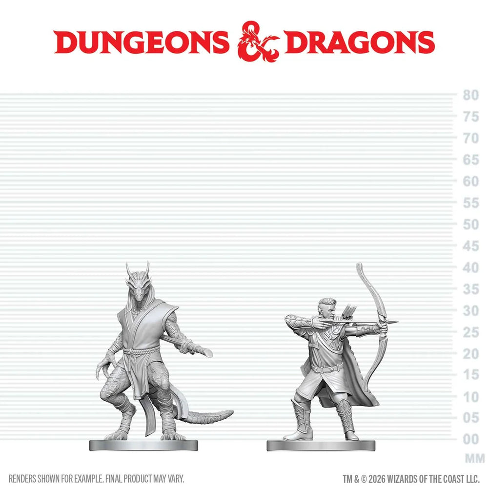 D&D Nolzur's Marvelous Miniatures: Elf Ranger & Dragonborn Monk