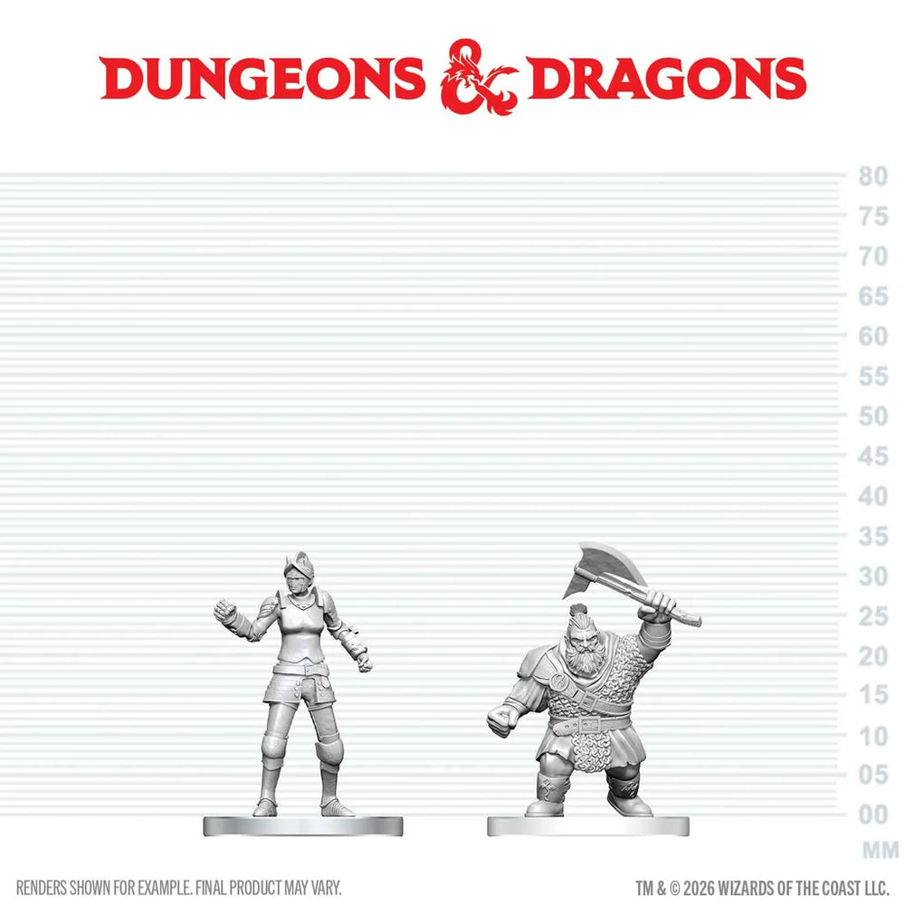 D&D Nolzur's Marvelous Miniatures: Cultist of Bane & Dwarf Zhentilar Soldier