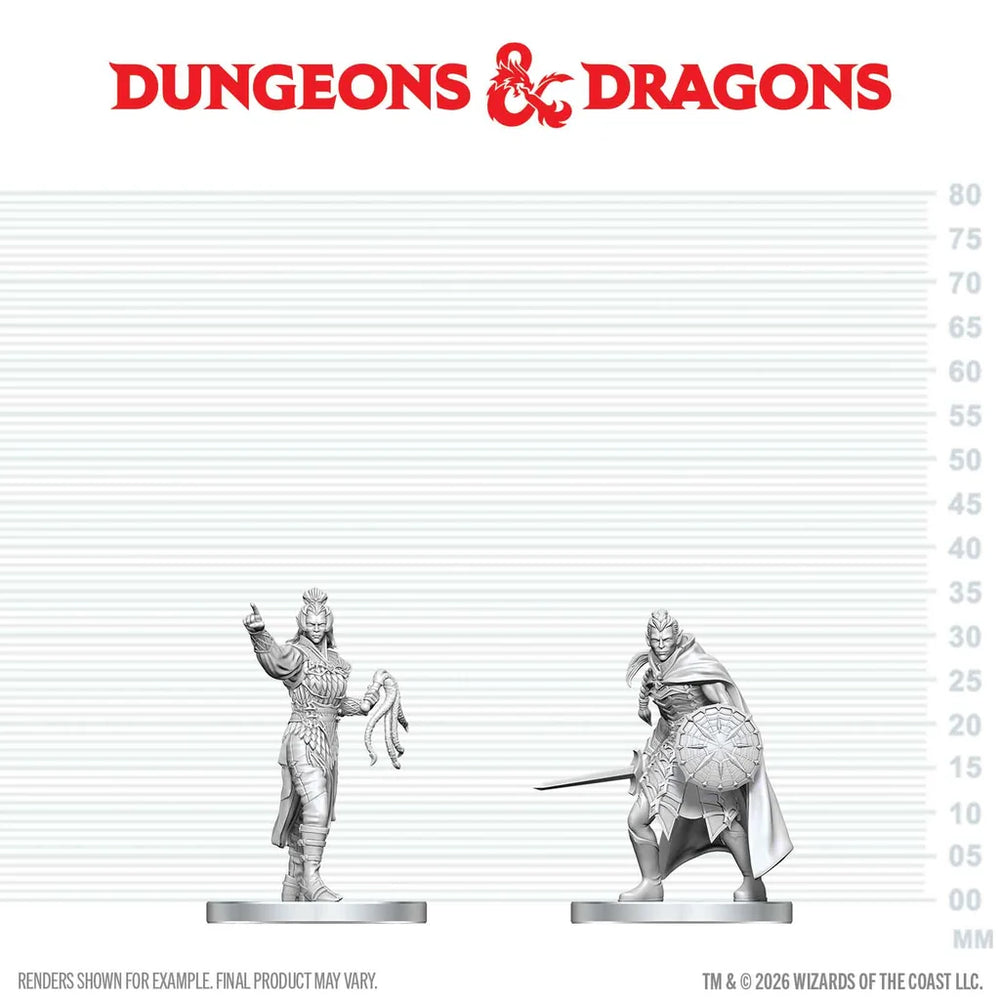 D&D Nolzur's Marvelous Miniatures: Drow Elite Warrior & Drow Priestess of Lolth