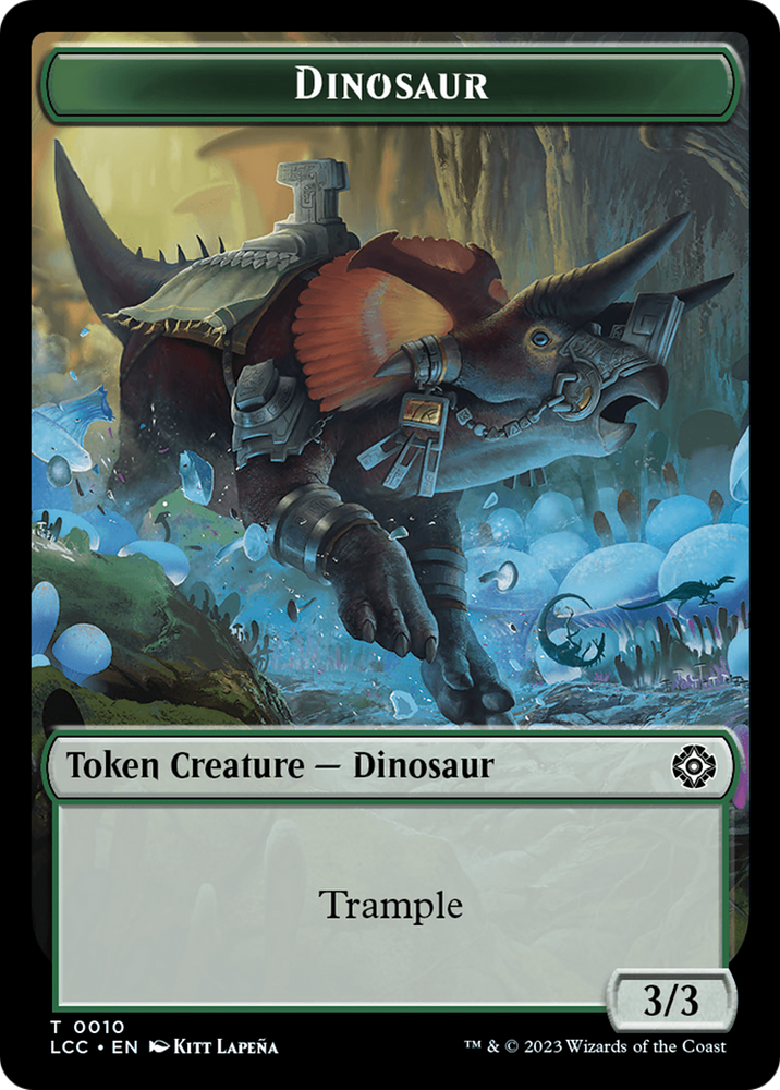 City's Blessing // Dinosaur Double-Sided Token [The Lost Caverns of Ixalan Commander Tokens]