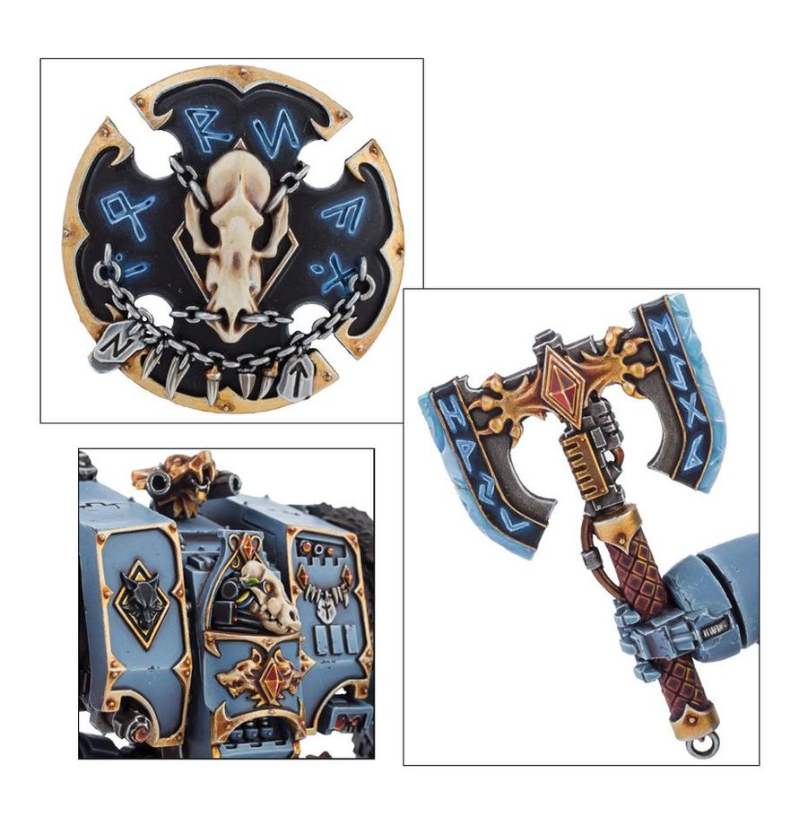 Warhammer 40k: Space Wolves - Venerable Dreadnought/Bjorn the Fell-Handed/Murderfang/Wulfen Dreadnought (53-12)