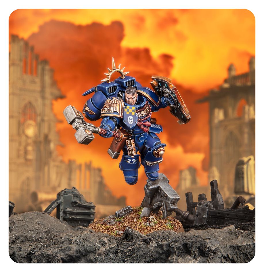 Warhammer 40k: Space Marines - Captain with Jump Pack and Relic Shield (48-102)