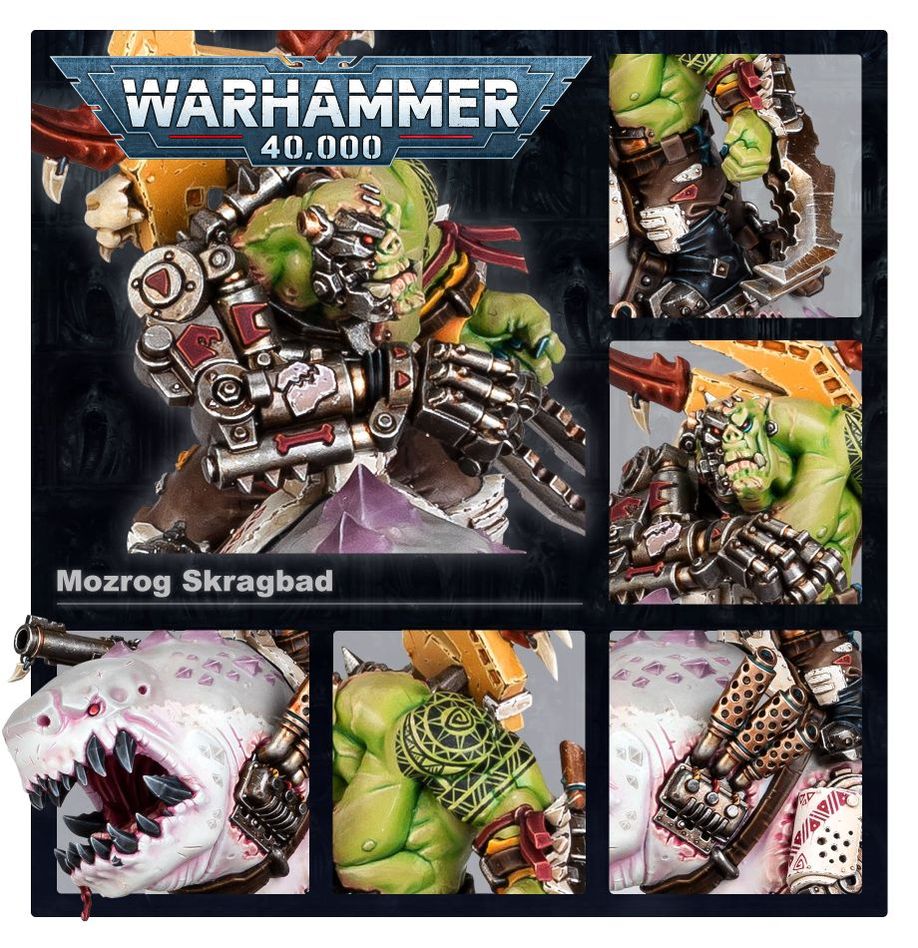 Warhammer 40k: Orks - Mozrog Skragbad (Beastboss on Squigasaur)(50-55)