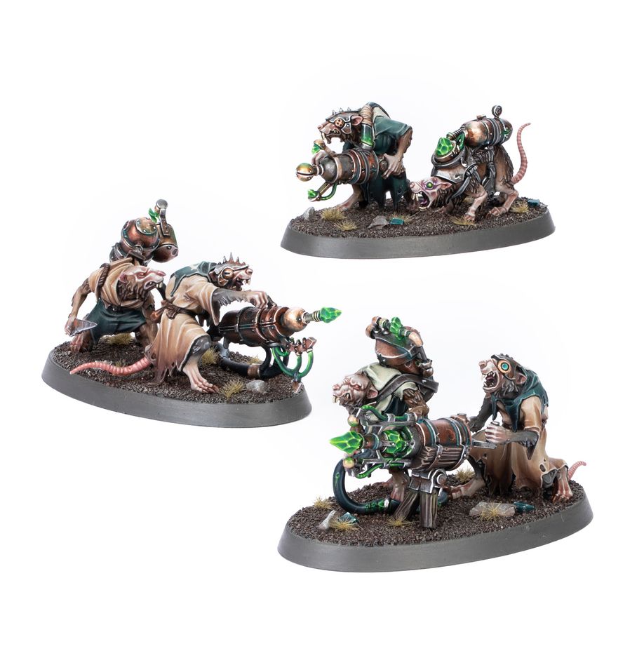 Warhammer Age of Sigmar: Skaven - Warpspark Weapon Battery (Warpvolt Scourgers/Ratling Gun/Warpfire Thrower) (90-45)