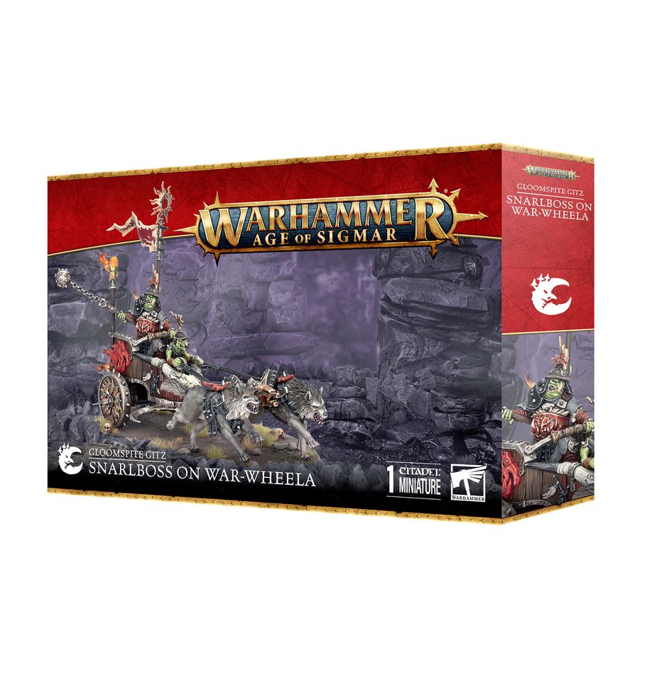 Warhammer Age of Sigmar: Gloomspite Gitz - Snarlboss on War-Wheela (Snarlboss/Frazzlegit Shaman) (89-91)