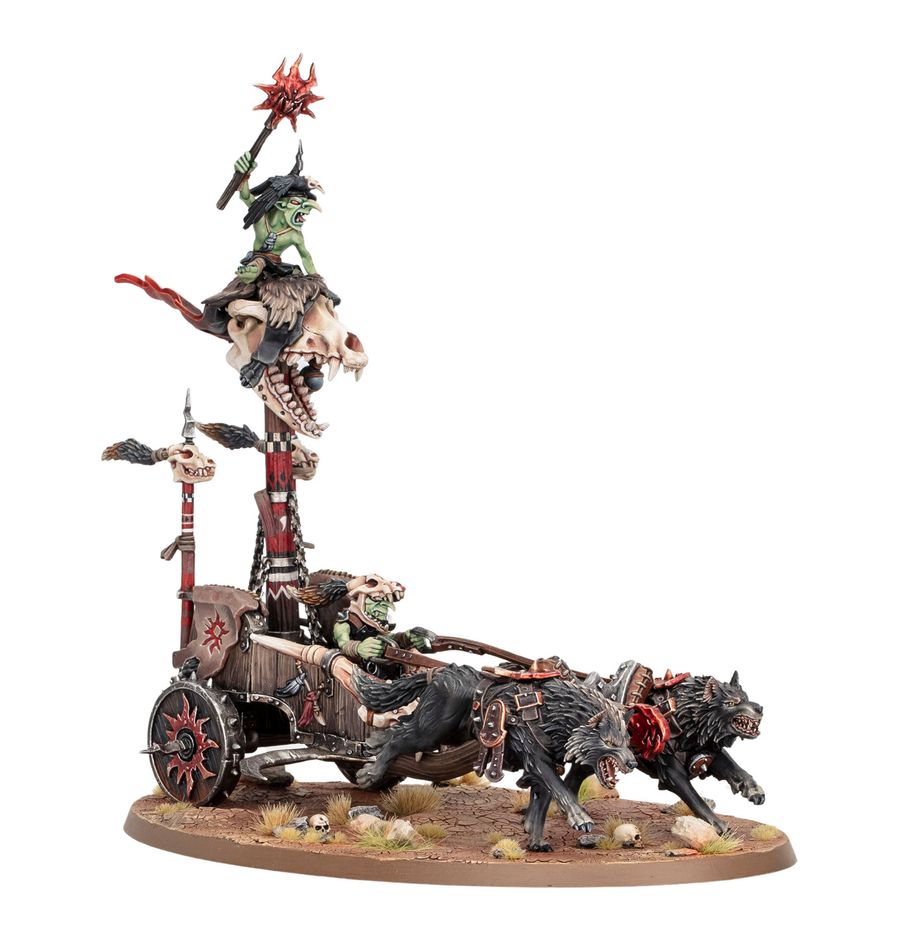 Warhammer Age of Sigmar: Gloomspite Gitz - Snarlboss on War-Wheela (Snarlboss/Frazzlegit Shaman) (89-91)