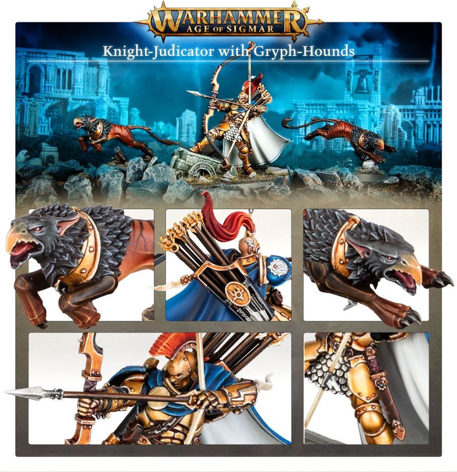 Warhammer Age of Sigmar: Stormcast Eternals - Knight-Judicator with Gryph-hounds (96-49)