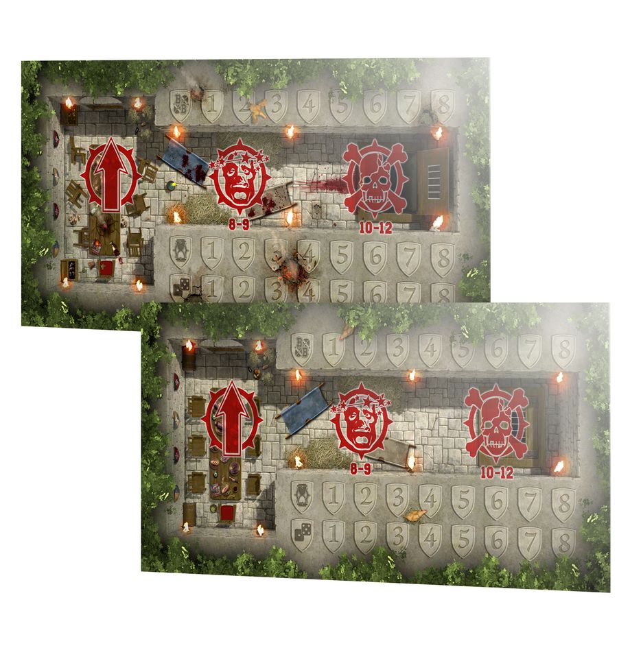 Blood Bowl: Bretonnian Pitch - Double-sided Pitch and Dugouts (202-61)