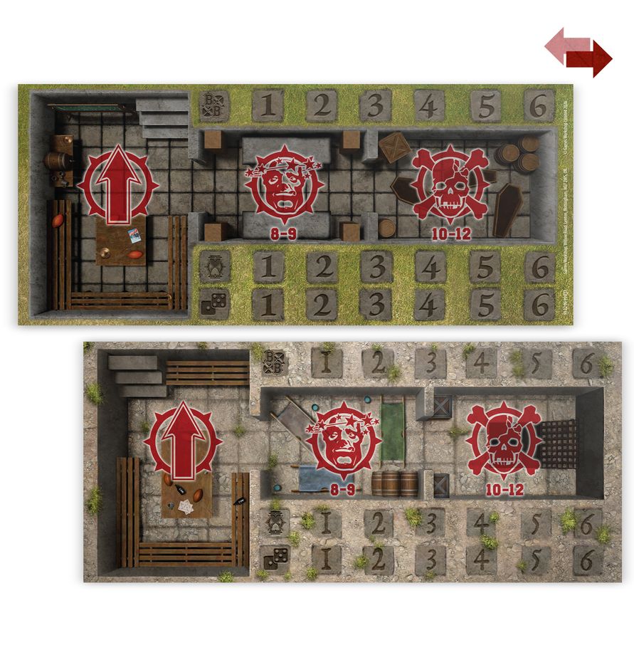 Blood Bowl - Sevens Pitch: Double-sided Pitch and Dugouts (202-70)