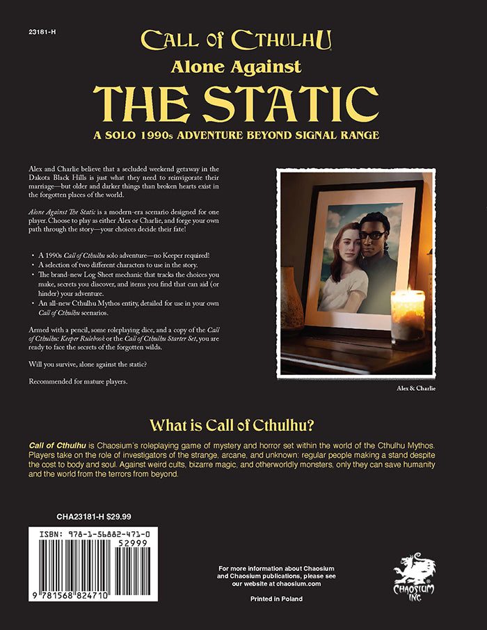Call of Cthulhu: Alone Against the Static (Hardcover)