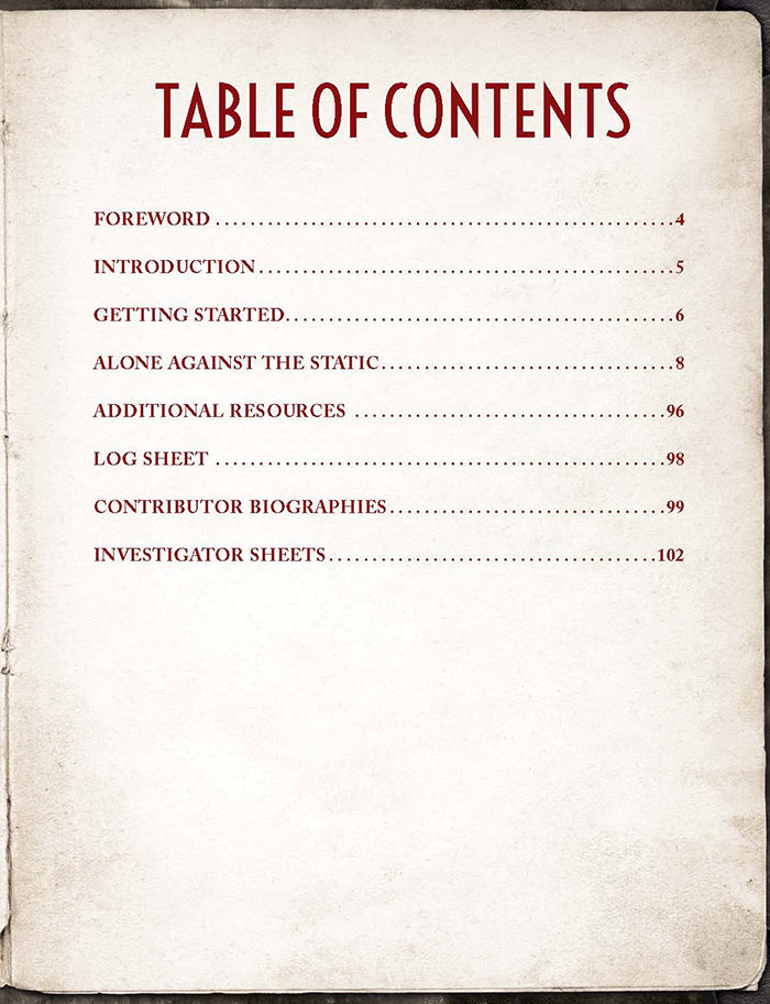 Call of Cthulhu: Alone Against the Static (Hardcover)