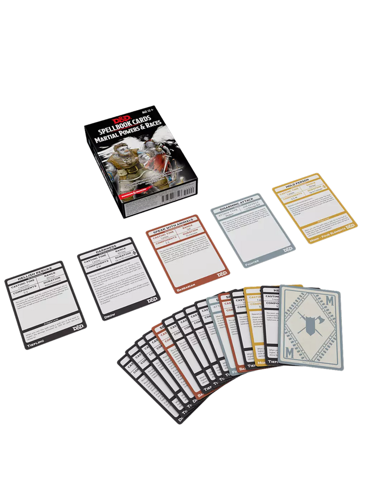 D&D Spellbook Cards: Martial Powers & Races