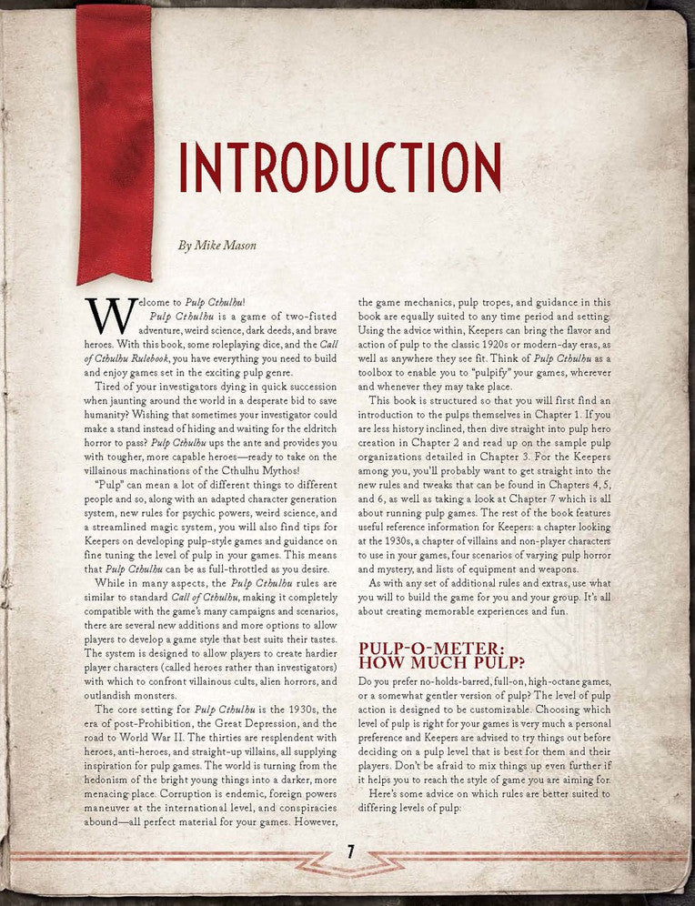 Call of Cthulhu 7E: Pulp Cthulhu