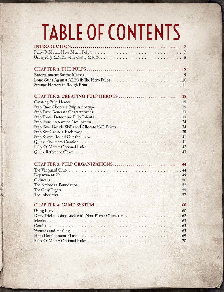 Call of Cthulhu 7E: Pulp Cthulhu
