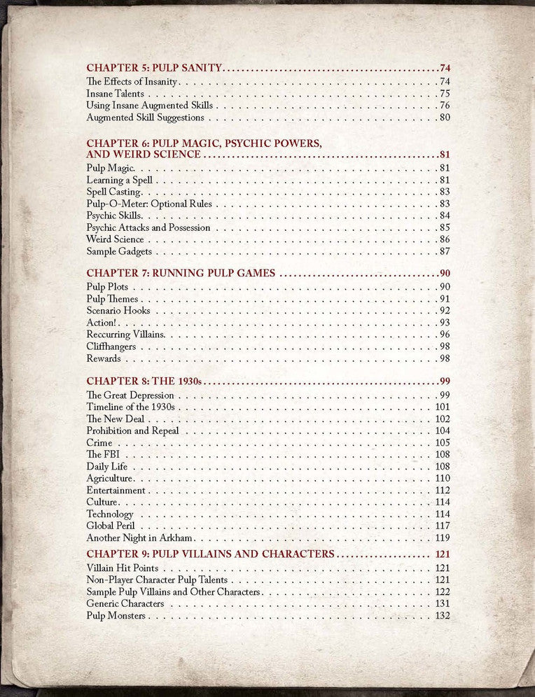 Call of Cthulhu 7E: Pulp Cthulhu
