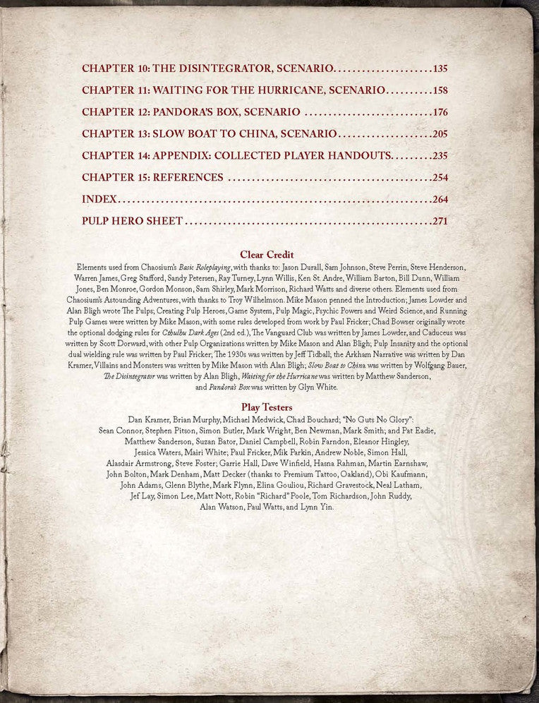 Call of Cthulhu 7E: Pulp Cthulhu