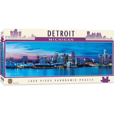 Cityscapes - Detroit, Michigan 1000 Piece Panoramic Jigsaw Puzzle