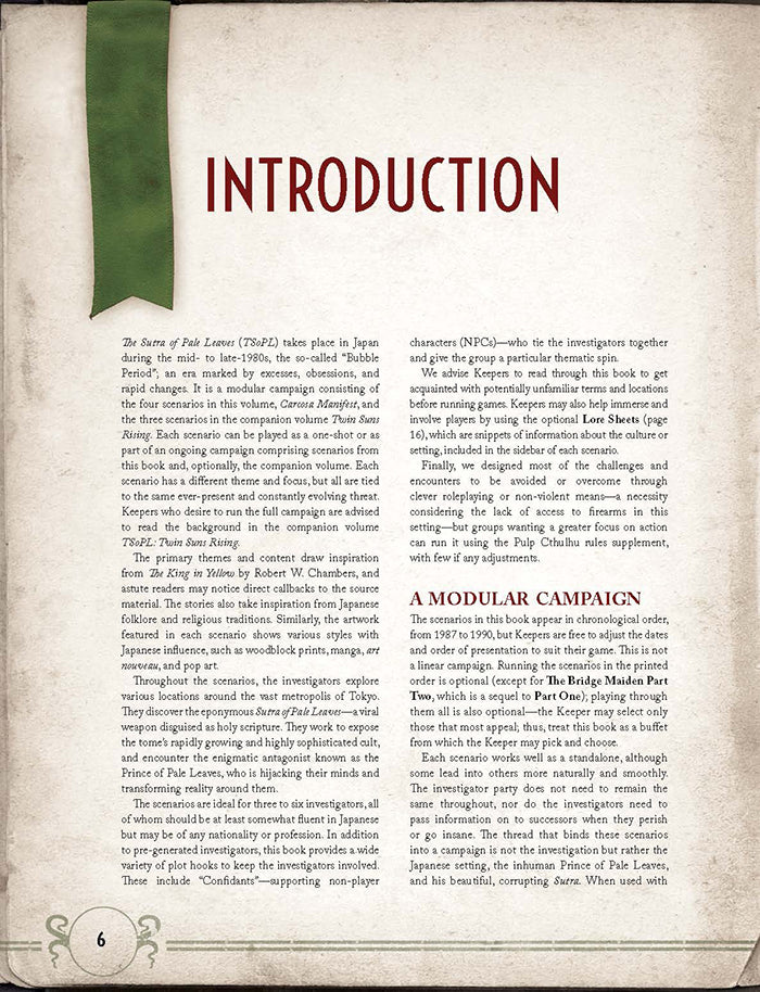 Call of Cthulhu - The Sutra of Pale Leaves: Carcosa Manifest (Hardcover)