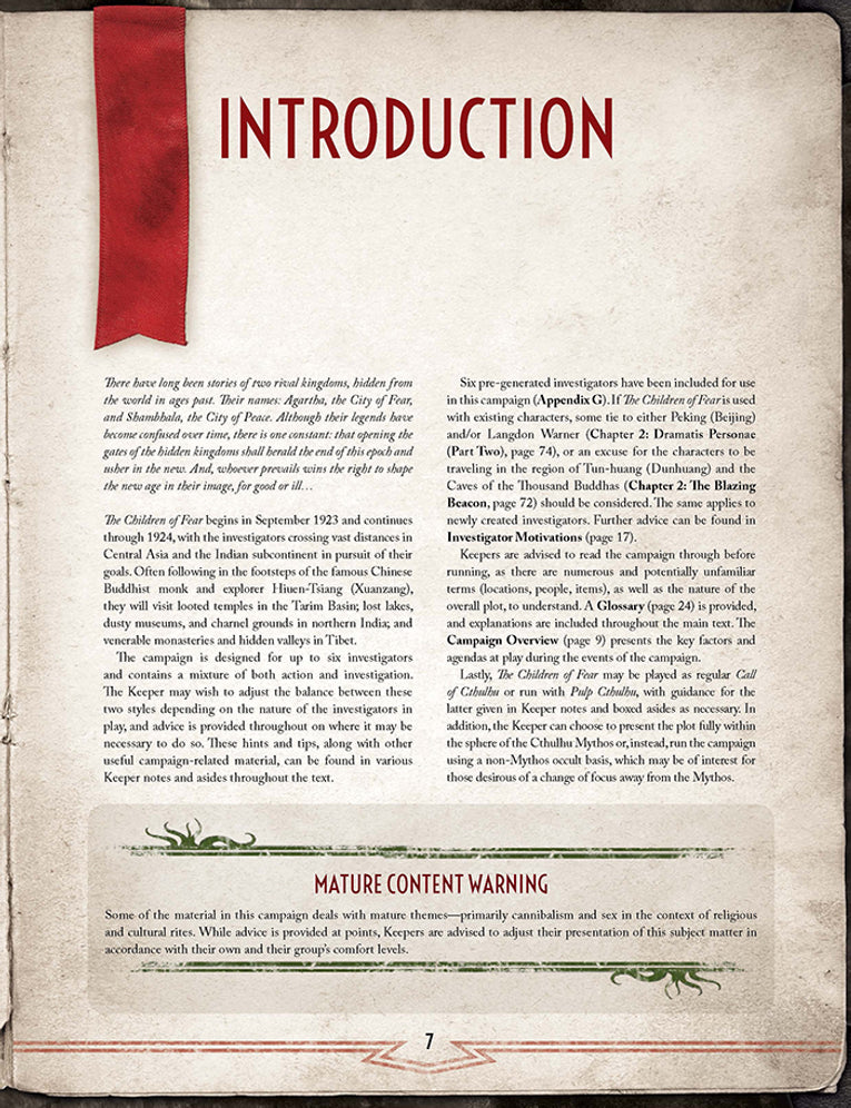 Call of Cthulhu 7E - Children of Fear: A 1920s Campaign Across Asia