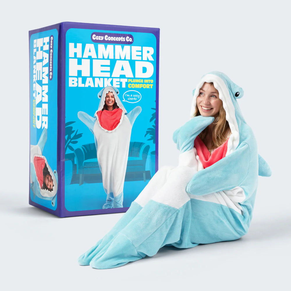 Cozy Concepts Co. - Wearable Hammerhead Shark Blanket (70" tall)