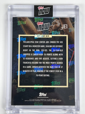 Joel Embiid 2023-24 Topps Now Basketball Card JE-1