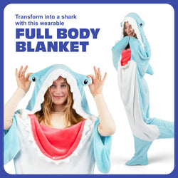 Cozy Concepts Co. - Wearable Hammerhead Shark Blanket (70" tall)